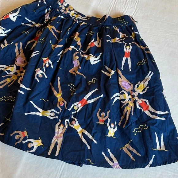 ModCloth Women's Synchronized Swimmers 100% Cotton Skirt with Pockets - Picture 4 of 14